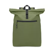 Plecak rolltop na laptop 15" z poliestru 600D IREA Zieleń Wojskowa