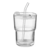 Kubek szklany ze słomką 400 ml SIP
