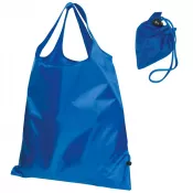 niebieski - Składana torba poliestrowa na zakupy