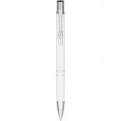 Biały - Długopis automatyczny Moneta z anodyzowanego aluminium