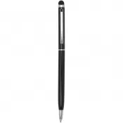 Czarny - Ore aluminium ballpoint pen with stylus