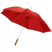 Czerwony - Parasol automatyczny Ø102 cm Lisa z drewnianą prostą rączką