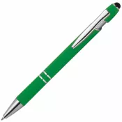 zielony - Długopis plastikowy touch pen