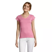Koszulka damska z dekoltem w serek 150 g/m² Sol's MOON Orchid Pink