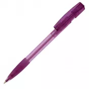 purpurowy transparentny - Transparentny długopis Nash
