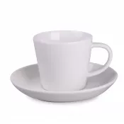 biały - Filiżanka porcelanowa ze spodkiem Victor Bianco Set 210 ml