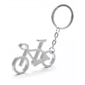 srebrny - Brelok do kluczy "rower"