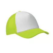 Czapka trucker 5-panelowa 150 g/m² BUBBLE Biały/Neonowy Żółty