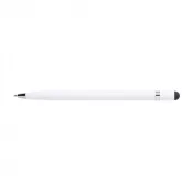 biały - Długopis aluminiowy z touch pen-em