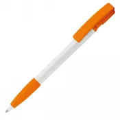 biało / pomarańczowy - Długopis plastikowy Nash Grip