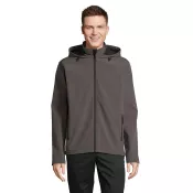 Softshell męski z kapturem Sol's RACE HOODED MEN Szarość Węgla Drzewnego