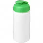 Biały-Zielony - Bidon Baseline® Plus o pojemności 500 ml z wieczkiem zaciskowym i uchwytem
