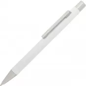 biały - Długopis metalowy półżelowy ALMEIRA