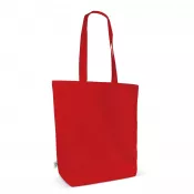 czerwony - Torba GOTS kolorowa długa 270g/m² 42x12x43 cm