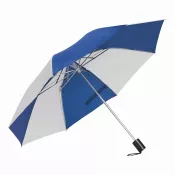 biały, niebieski - Parasol składany bez automatu REGULAR