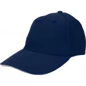 granatowy - Czapka z daszkiem bawełniana 6 paneli, 260 g/m² CURTIS