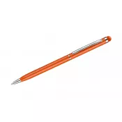 pomarańczowy - Cienki metalowy długopis reklamowy z touch penem TIN 2