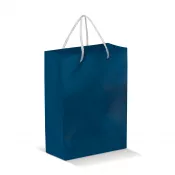 ciemnoniebieski - Papierowa torba mała 18x24x8 cm