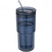 Błękit oceanu - Kubek plastikowy Archer o pojemności 480 ml z podwójnymi ściankami