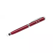 czerwony - Długopis touch QUATRO