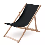 Leżak plażowy drewniany składany HONOPU Czarny