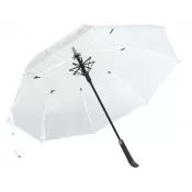 biały - Przezroczysty parasol reklamowy VIP