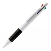 biało / czarny - Długopis 4-kolorowy