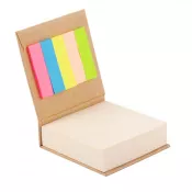 beżowy - Blok z karteczkami do notatek i do zaznaczania
