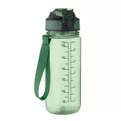 Butelka sportowa motywacyjna z RPET 700 ml ENKEL Przezroczysty Zielony