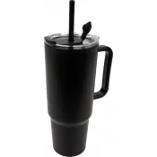 czarny - Kubek termiczny z tworzywa XXL 1,2 litra