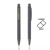 Ciemno szary - Długopis metalowy aluminiowy soft touch