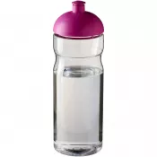 Przezroczysty-Różowy - Bidon H2O Base® o pojemności 650 ml z wypukłym wieczkiem