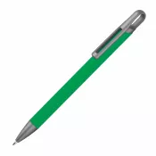 zielony - Długopis aluminiowy z recyklingu półżelowy KAROLINE