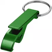 Zielony - Tao otwieracz do butelek i puszek z łańcuchem do kluczy wykonany z aluminium pochodzącego z recyklingu z certyfikatem RCS 