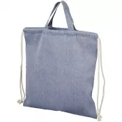 Niebieski melanż - Plecak Pheebs bawełniany z recyklingu o gramaturze 150 g/m², 38 x 42 cm