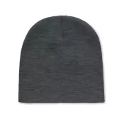 Czapka zimowa unisex z dzianiny RPET MARCO RPET Bialy/Czarny