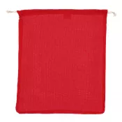 czerwony - Bawełniana torba wielokrotnego użytku na żywność OEKO-TEX® 40x45cm