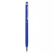 niebieski - Długopis metalowy błyszczący z  touch pen-em | Raymond