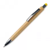 żółty - Bambusowy długopis Stylus New york