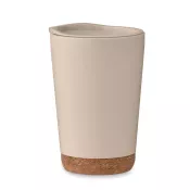 Kubek dwuścienny z korkową podstawą 300 ml CO Bezowy
