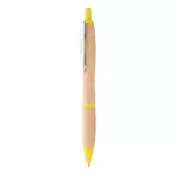 żółty - Coldery długopis bambusowy