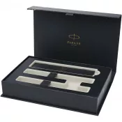 Parker IM Essentials – elegancki zestaw piśmienniczy: pióro i długopis, kolor czarny