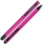 różowy - Zestaw piśmienny długopis i pióro kulkowe touch pen soft touch CELEBRATION Pierre Cardin