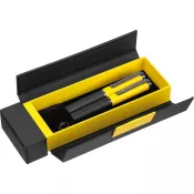 żółty - Zestaw piśmienny długopis i pióro kulkowe REGINALD