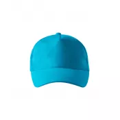 Turkus - Reklamowa czapka z daszkiem 5 panelowa Malfini 5P 307