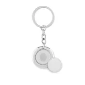 Brelok metalowy okrągły z żetonem FLAT RING