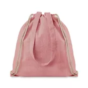 Torba ze sznurkiem z recyklingu 140 g/m² MOIRA DUO Czerwony