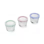 transparentny - Zestaw słoiczków szklanych PESTO 3 x 120 ml