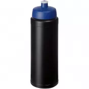 Czarny-Niebieski - Bidon Baseline® Plus o pojemności 750 ml ze sportowym wieczkiem i uchwytem
