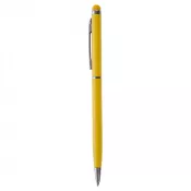 żółty - Długopis metalowy matowy z touch pen-em | Dennis